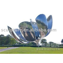 Escultura de aço inoxidável para decoração de jardim grande escultura de metal